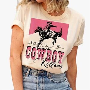 Marlboro Inspired Cowboy Killers Graphic Tee Womens Plus Size 2X